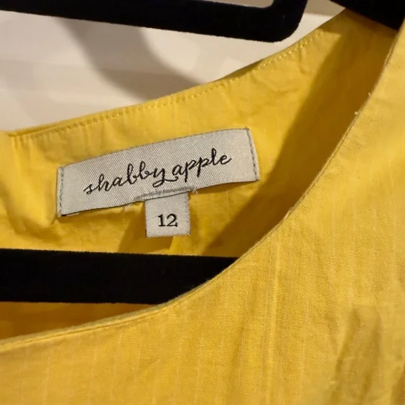 Sunny Yellow Midi Circle Dress with  and ruffle Sleeves - Picture 4 of 5